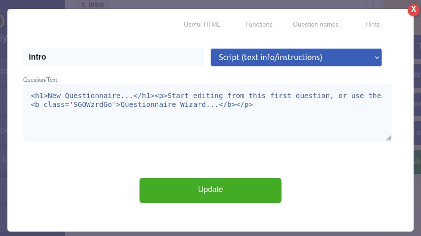 Editing question in text mode (so HTML tags are shown)