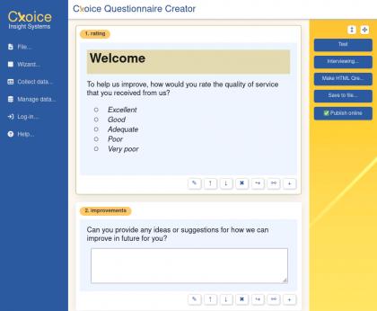 Get started quickly with the Questionnaire Creator